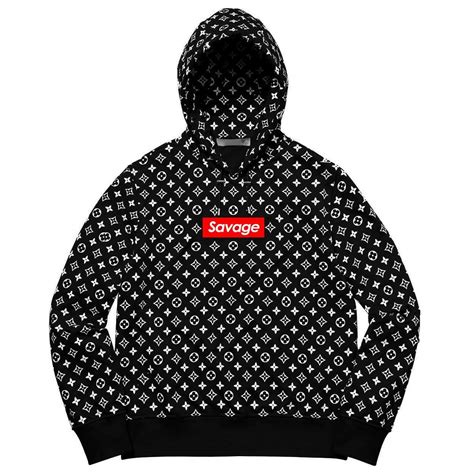 supreme x louis vuitton black hoodie price